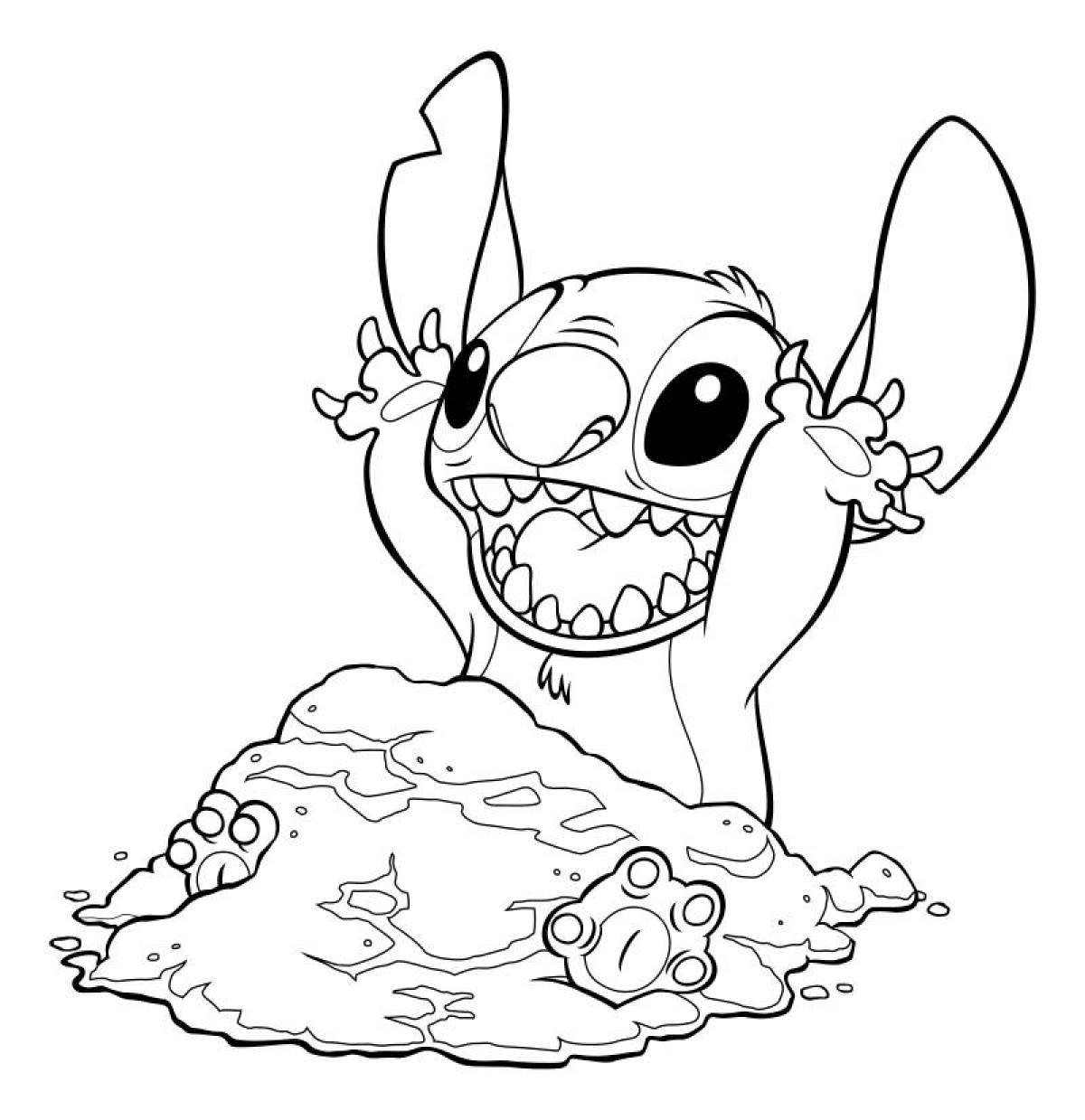 Animated sewing coloring page