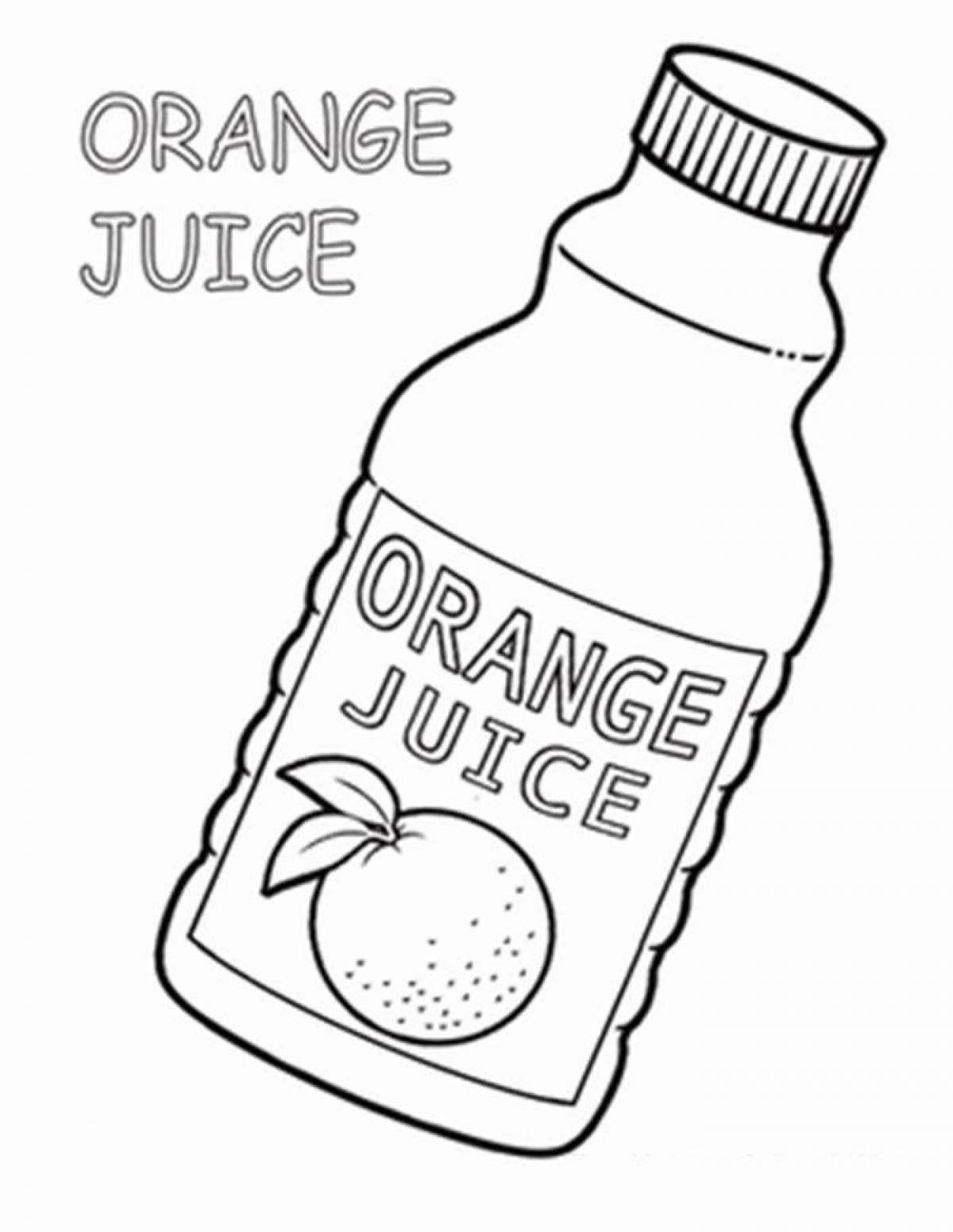 Refined juice coloring page