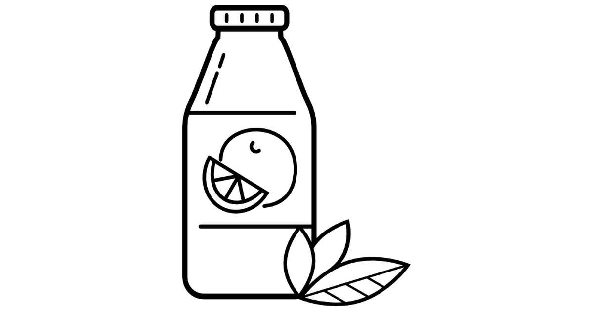 Nutritious juice coloring page