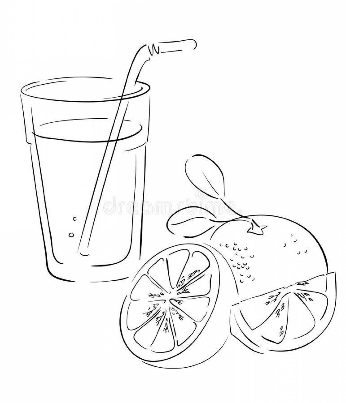 Inviting juice coloring book