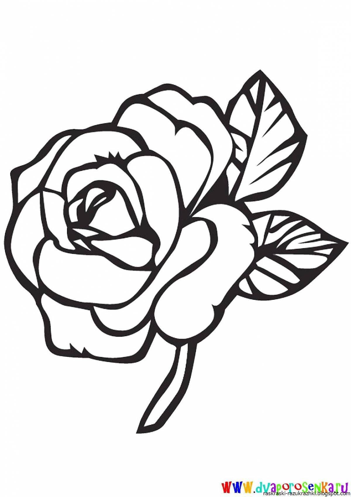 Amazing rose coloring book for kids