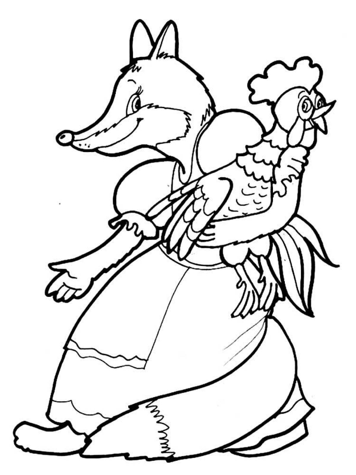 Coloring page dazzling Russian folk tales