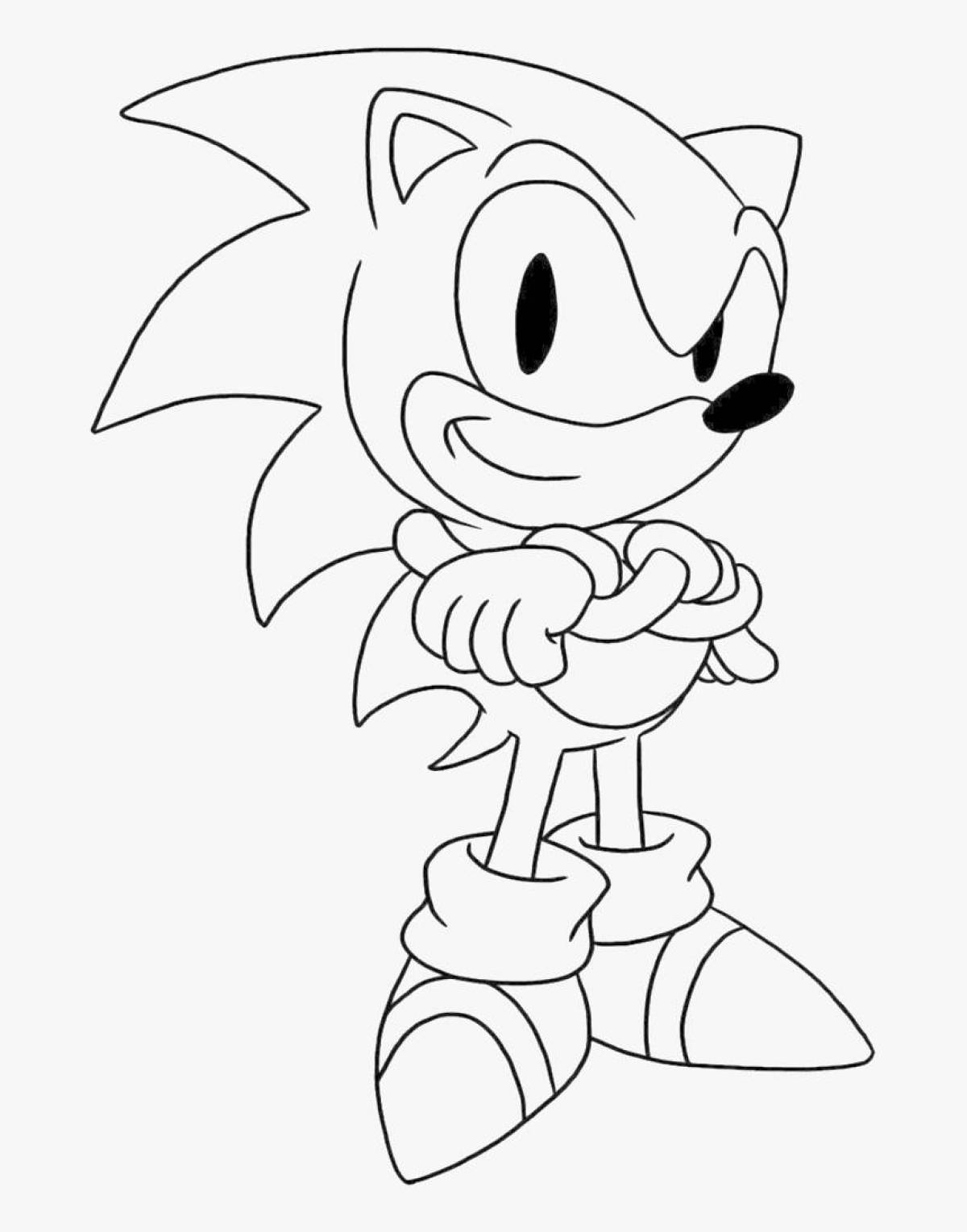 Joyful coloring of sonic in the movies