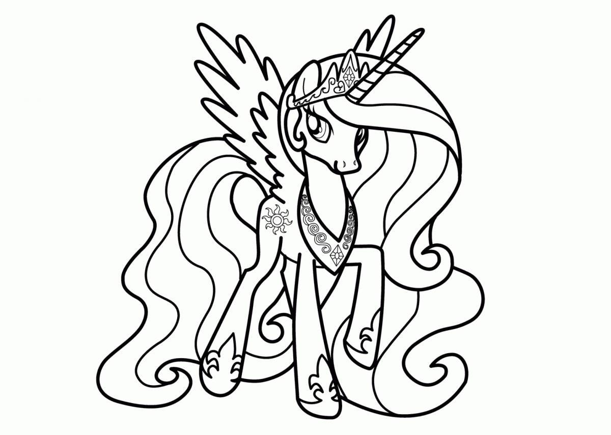 Fancy pony coloring pages
