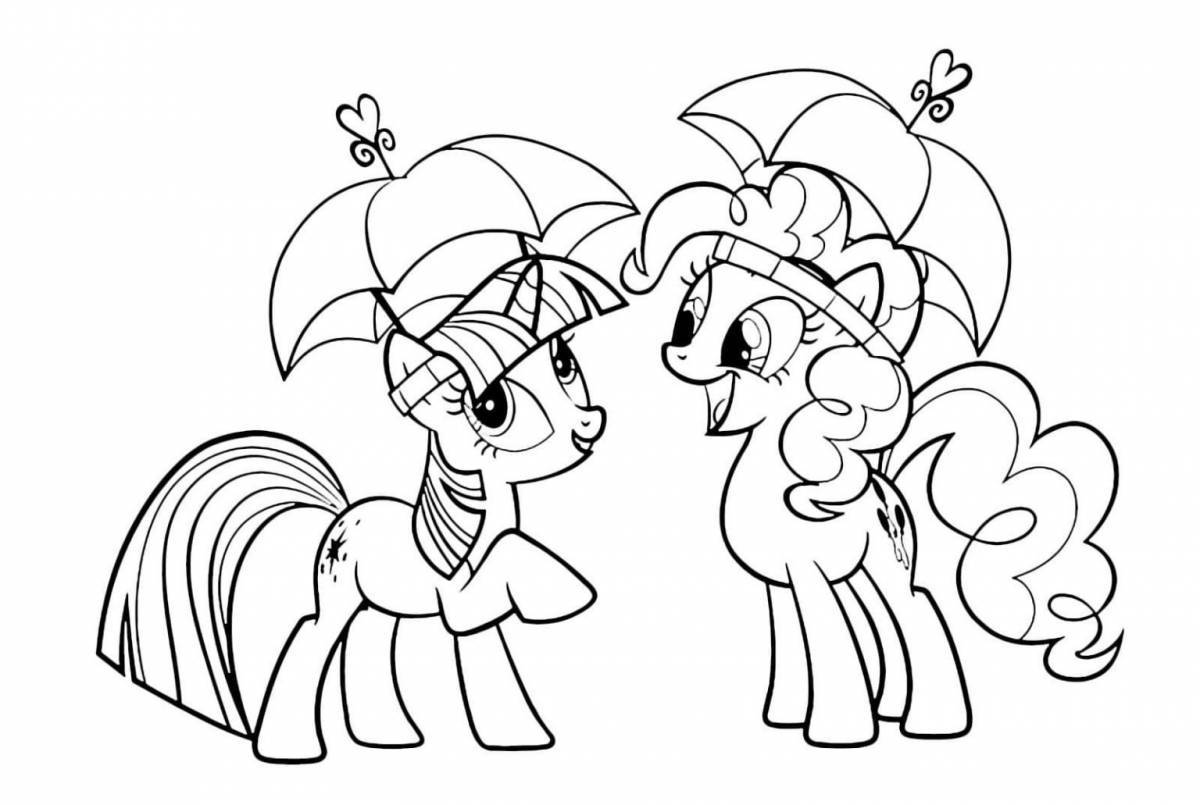 Elegant pony coloring pages