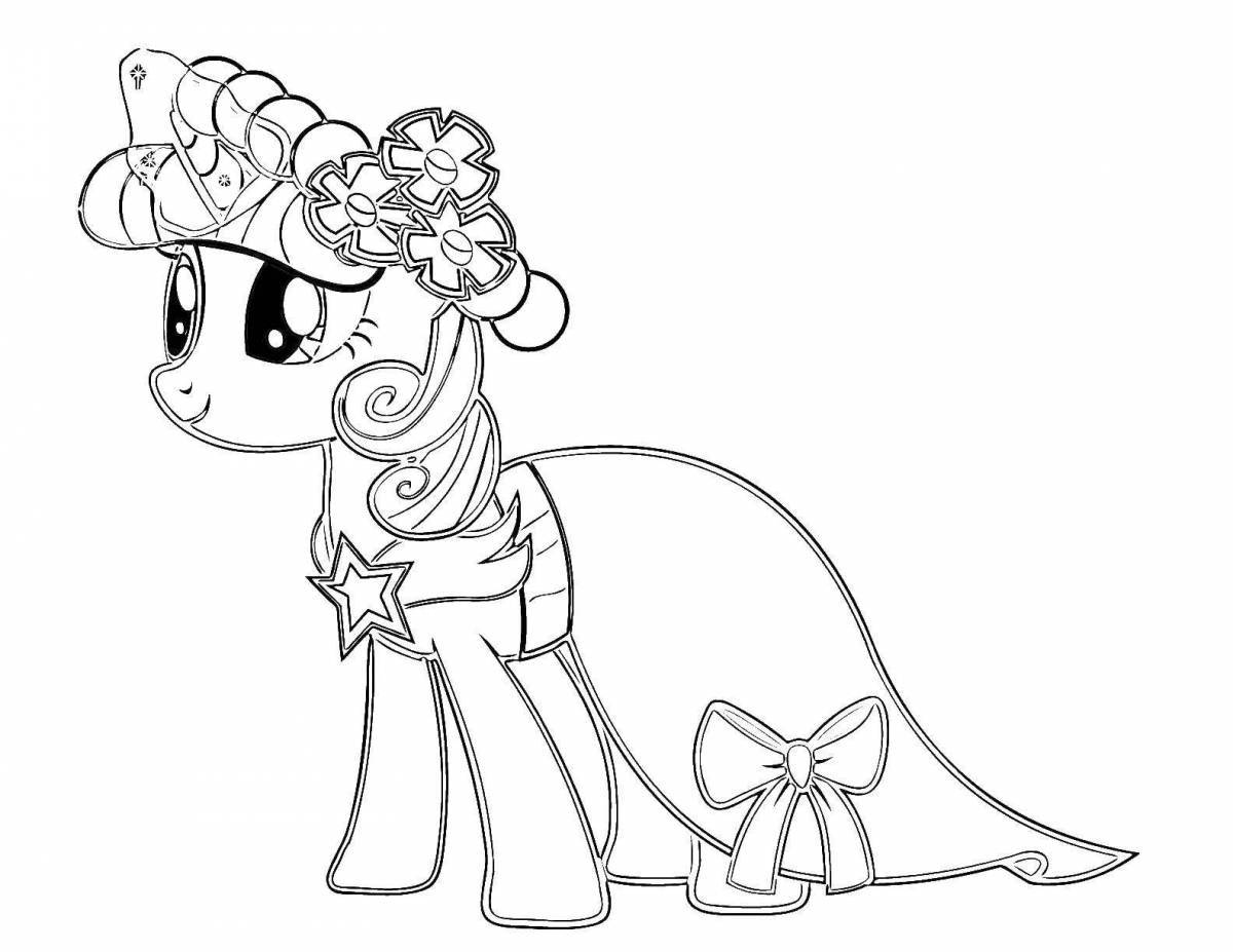 Exotic pony coloring pages