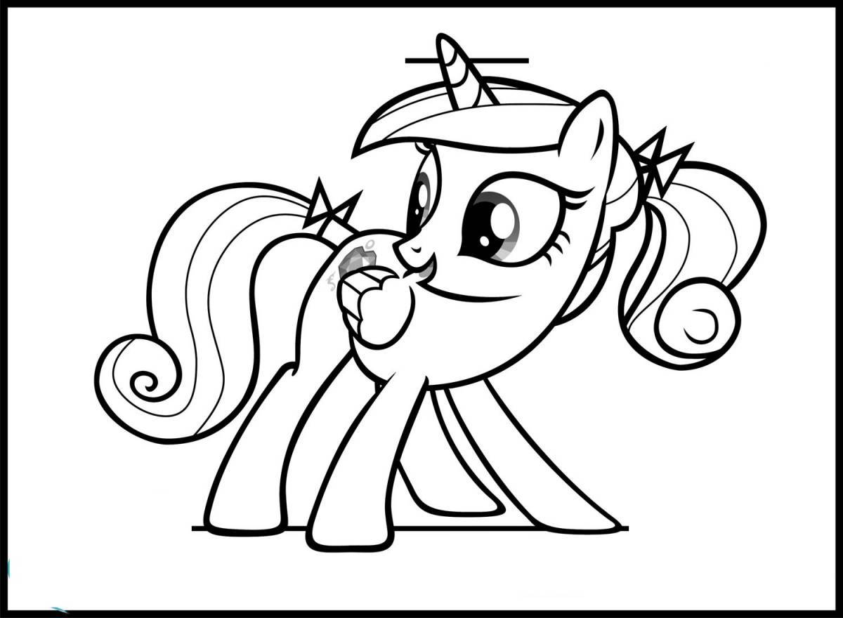 Sparkling pony coloring pages