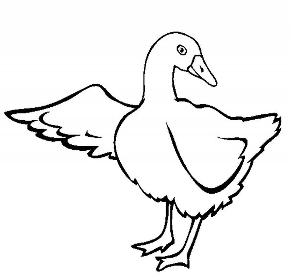 Children's coloring goose