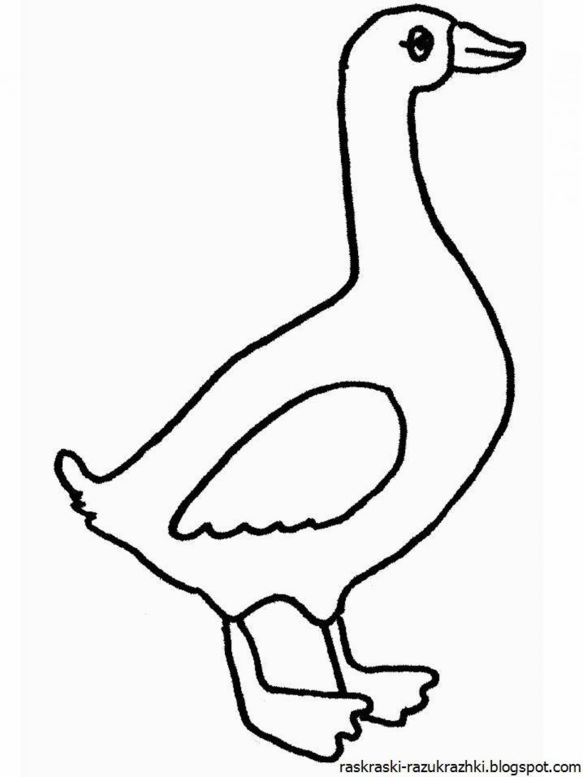 Glorious goose coloring pages for kids