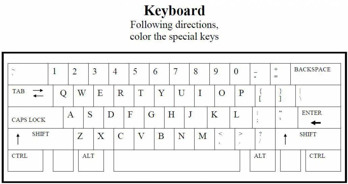 Glitter keyboard coloring book