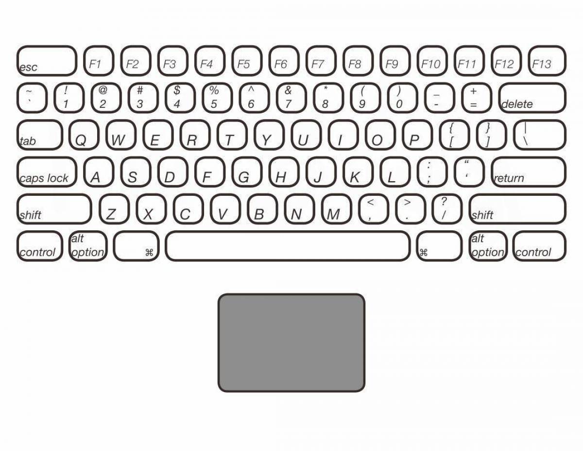 Страница раскраски с динамической клавиатурой