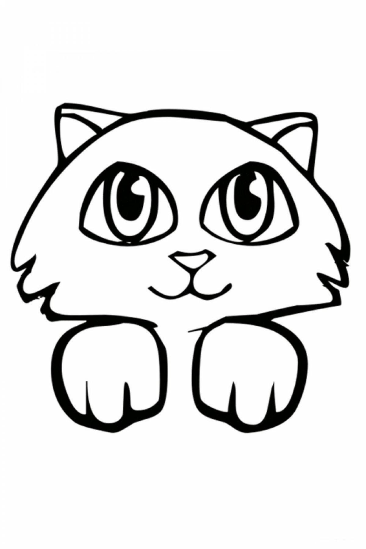 Snuggie kitten coloring page