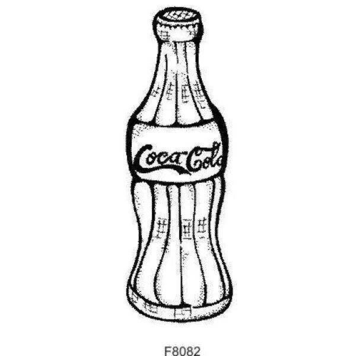 Бутылка Кока колы раскраска