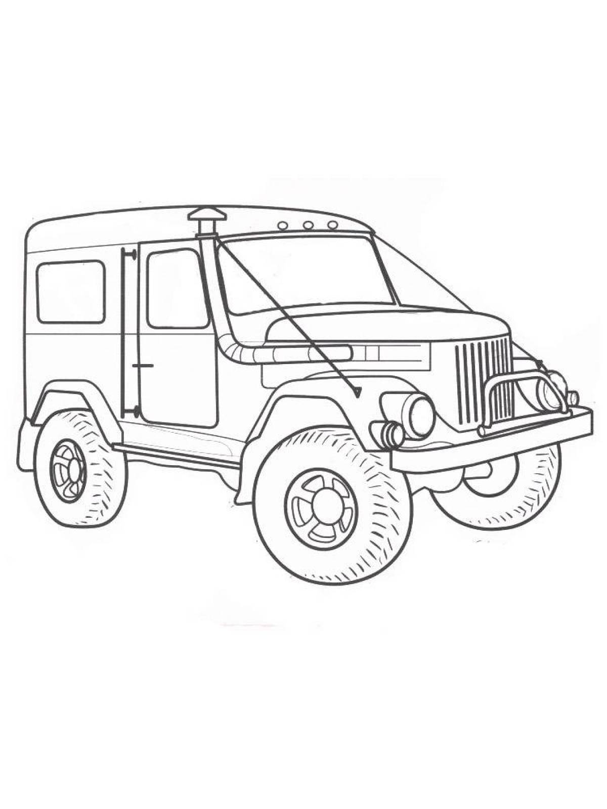 Раскраска УАЗ 469