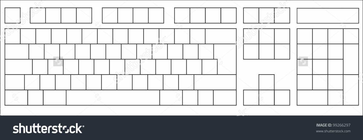 Как нарисовать клавиатуру на бумаге