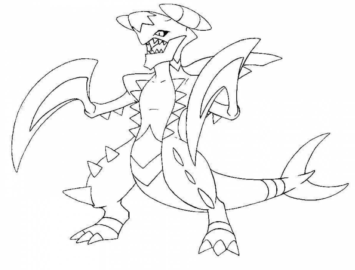 Garchomp coloring page