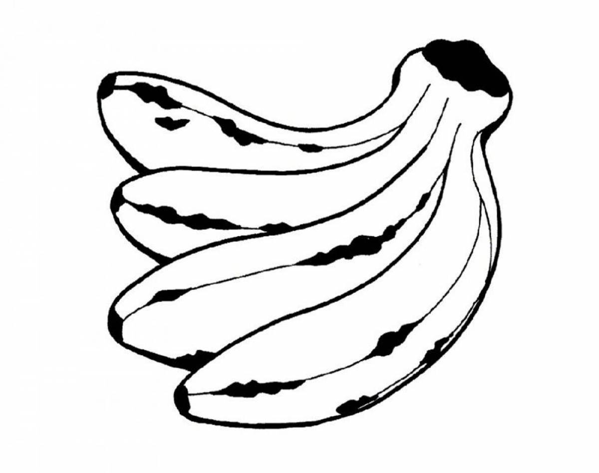 Раскраска банан распечатать