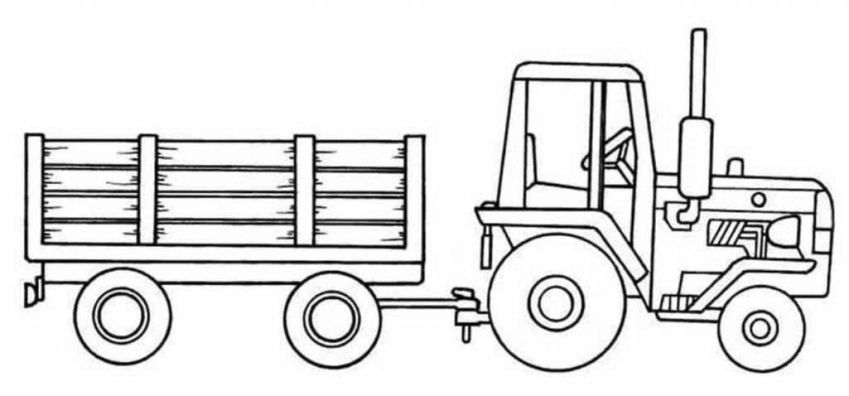 Трактор картинка раскраска. Трактор с прицепом черно-белое. Трактор с прицепом рисунок. Трафарет трактор с прицепом. Трактор с прицепом рисунок для детей.