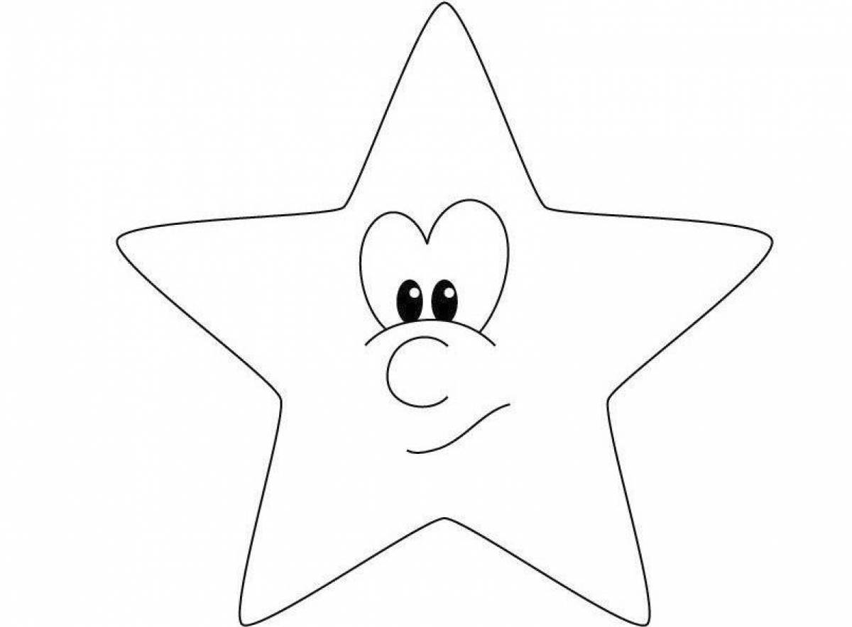 Звезда раскраска для детей