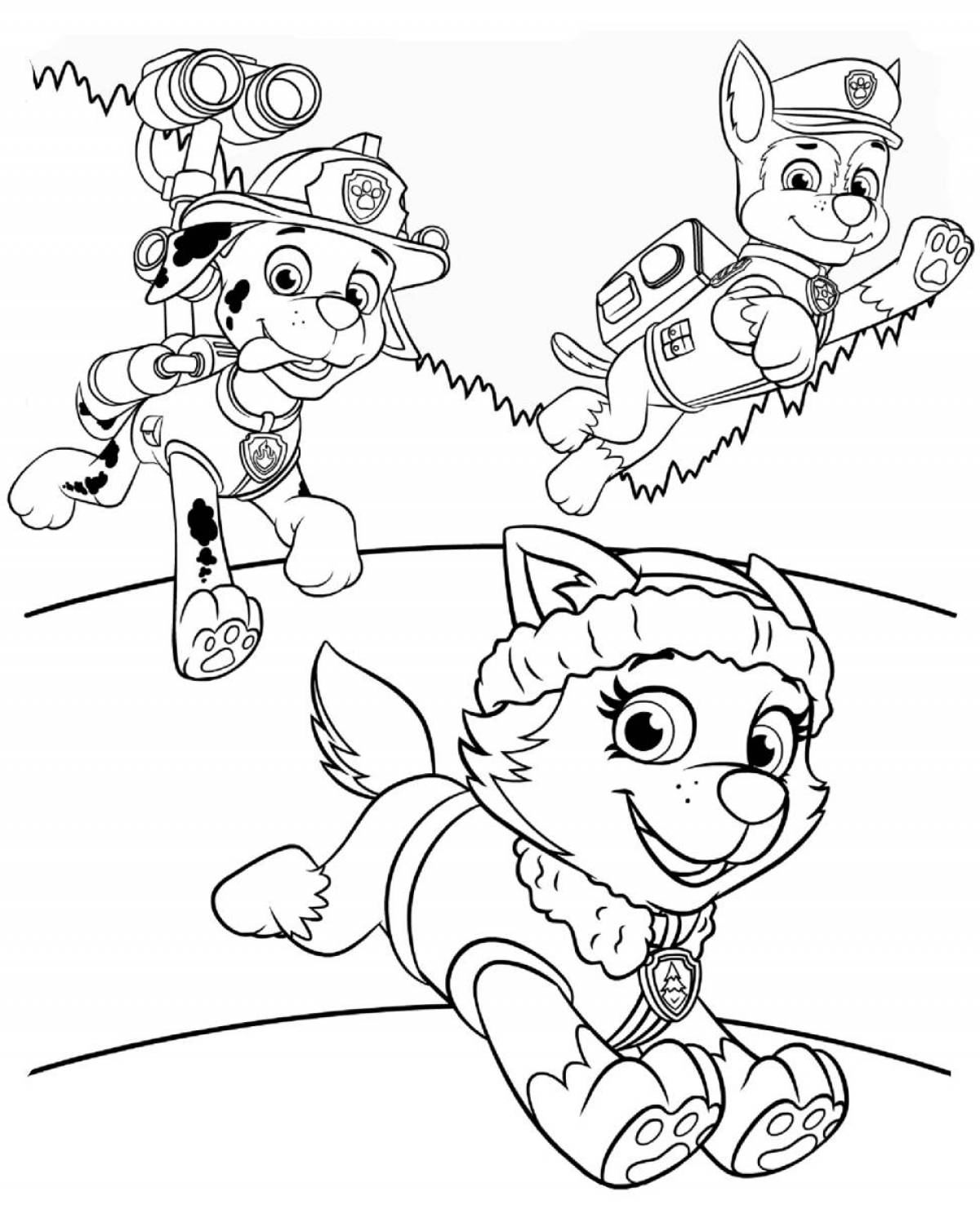 Puppy Everest Patrol Coloring Page
