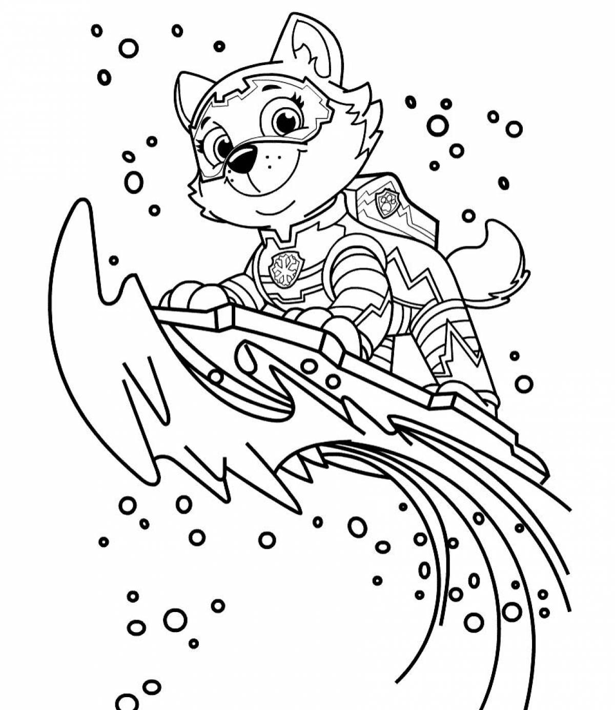 Fabulous Everest Patrol Coloring Page