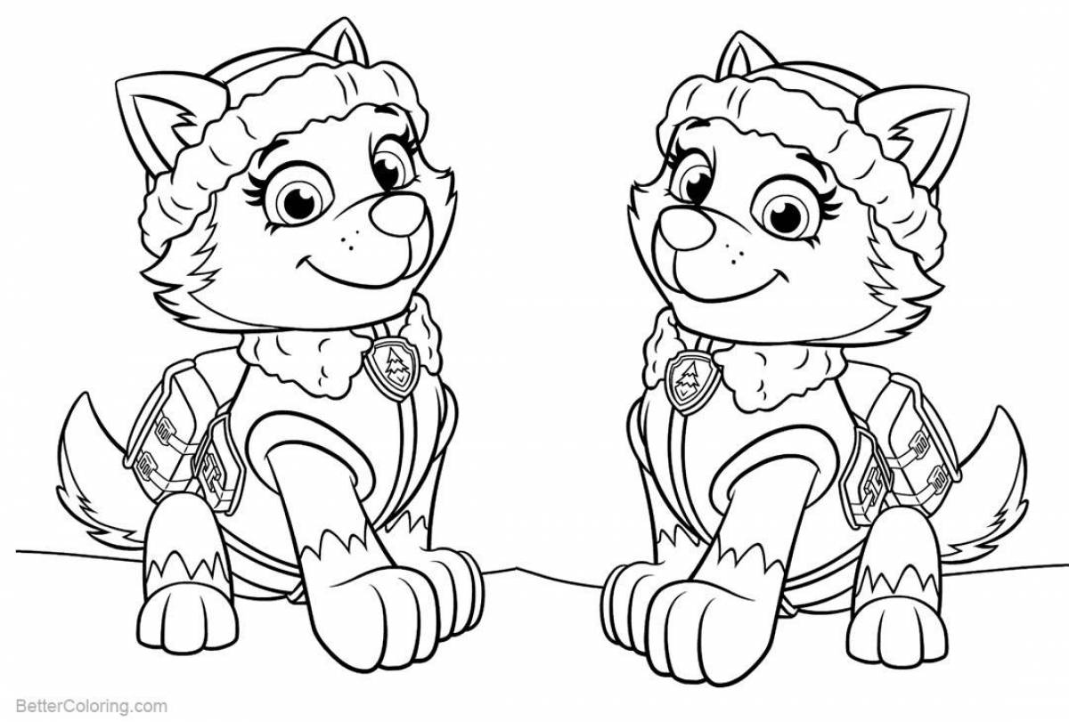 Paw Patrol Everest Animated Coloring Page