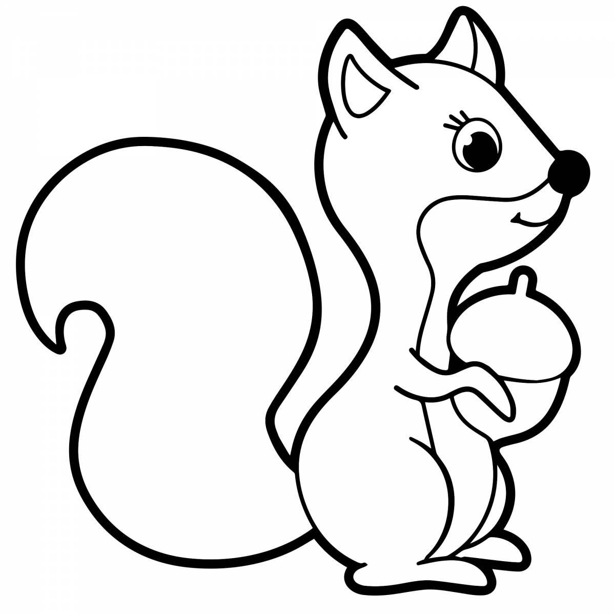 A wonderful squirrel coloring book for kids