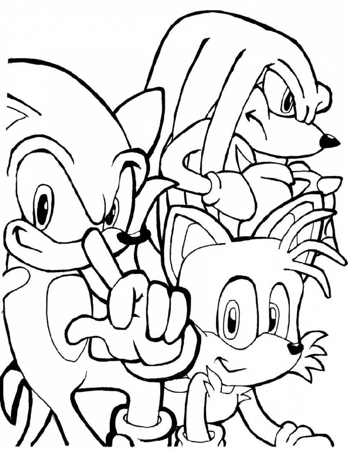 Enthusiastic Sonic and his friends