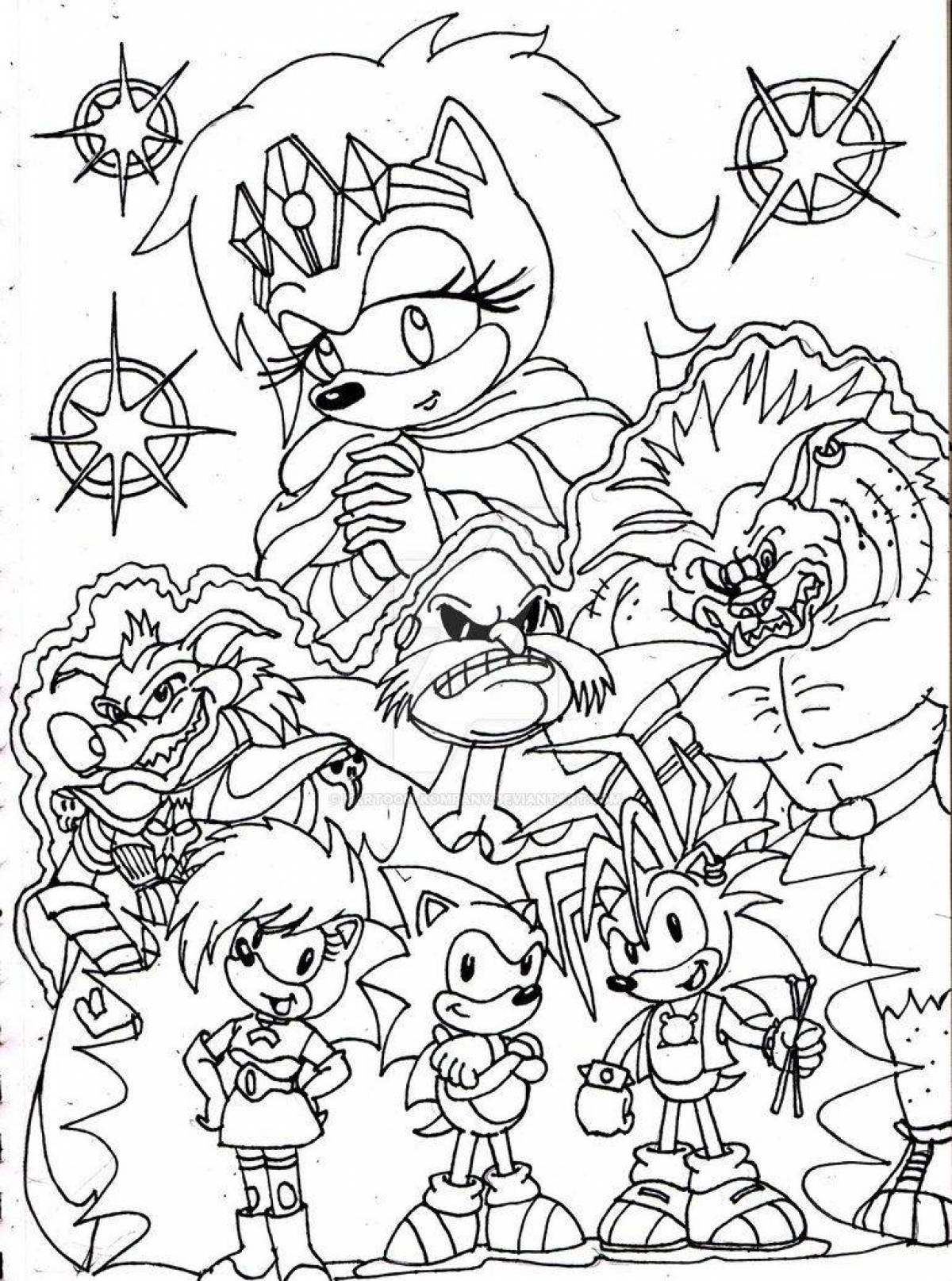 Glowing sonic and his friends