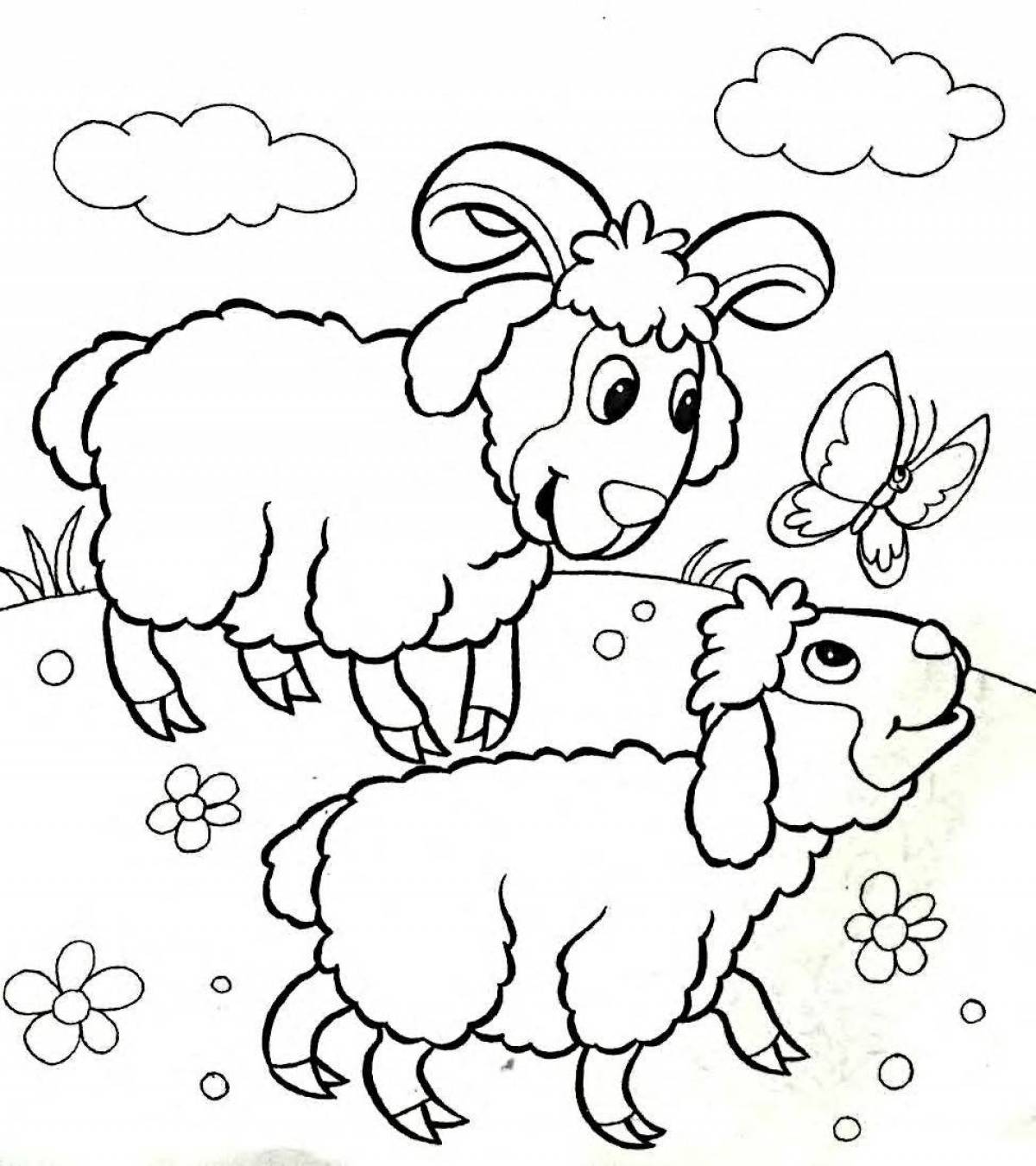 Fun coloring pages pets for children 3-4 years old