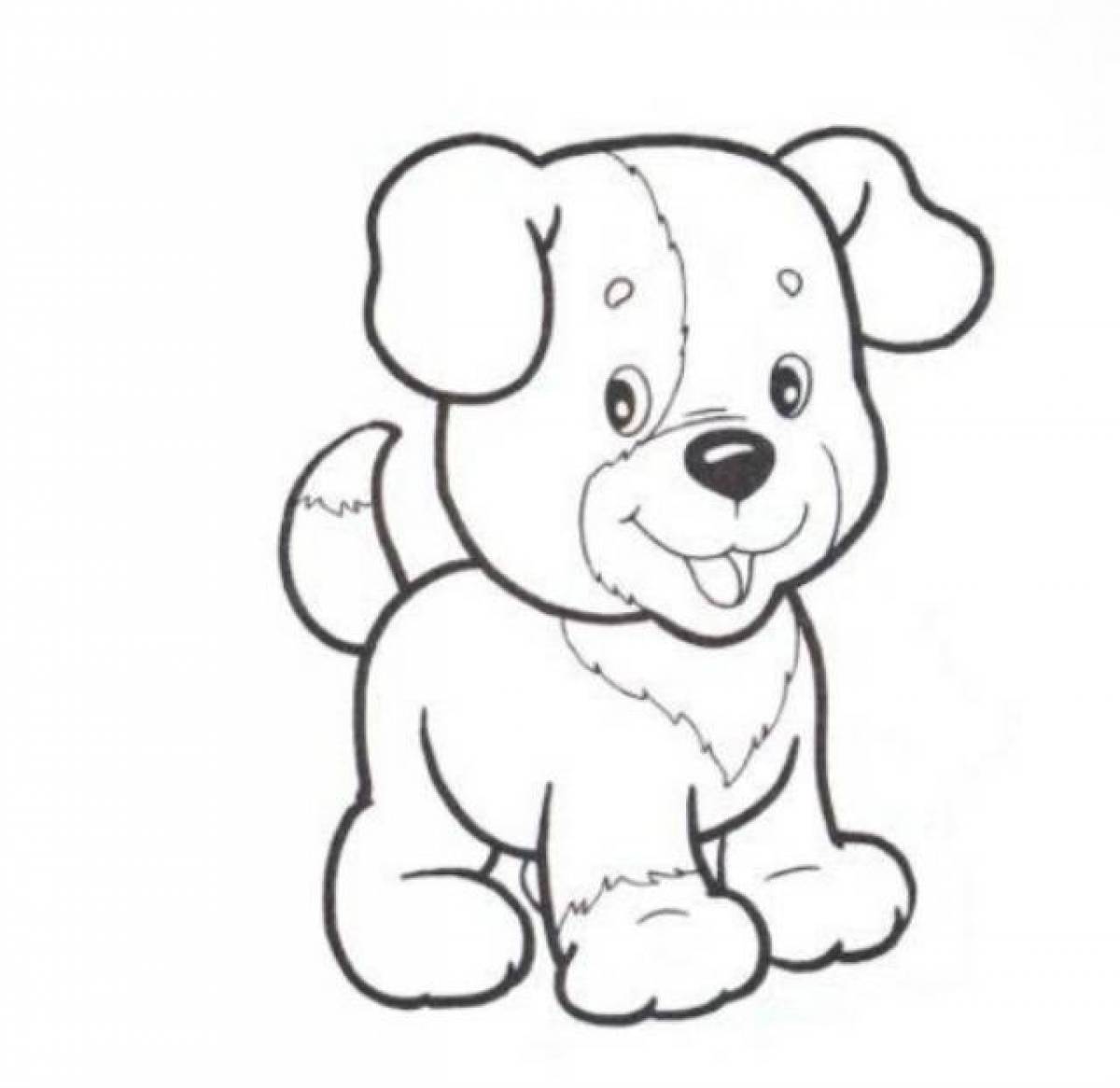 Violent pet coloring pages for 3-4 year olds