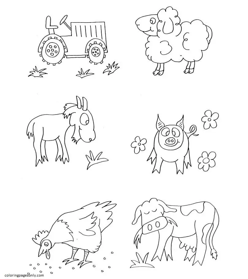 Fun coloring book Pets for 3-4 year olds