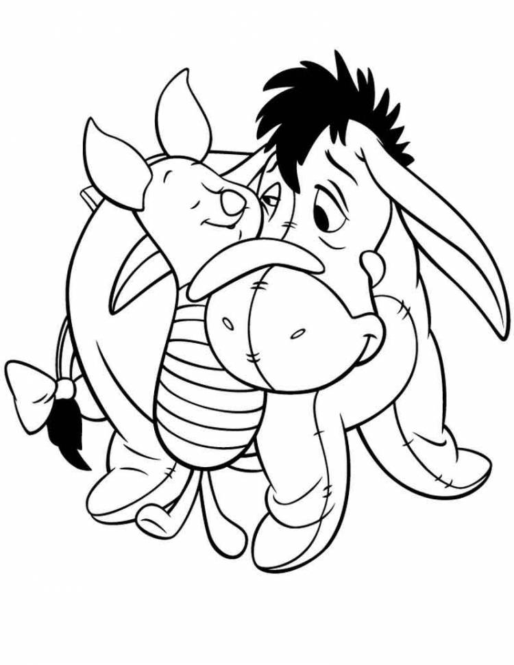 Cute donkey coloring book