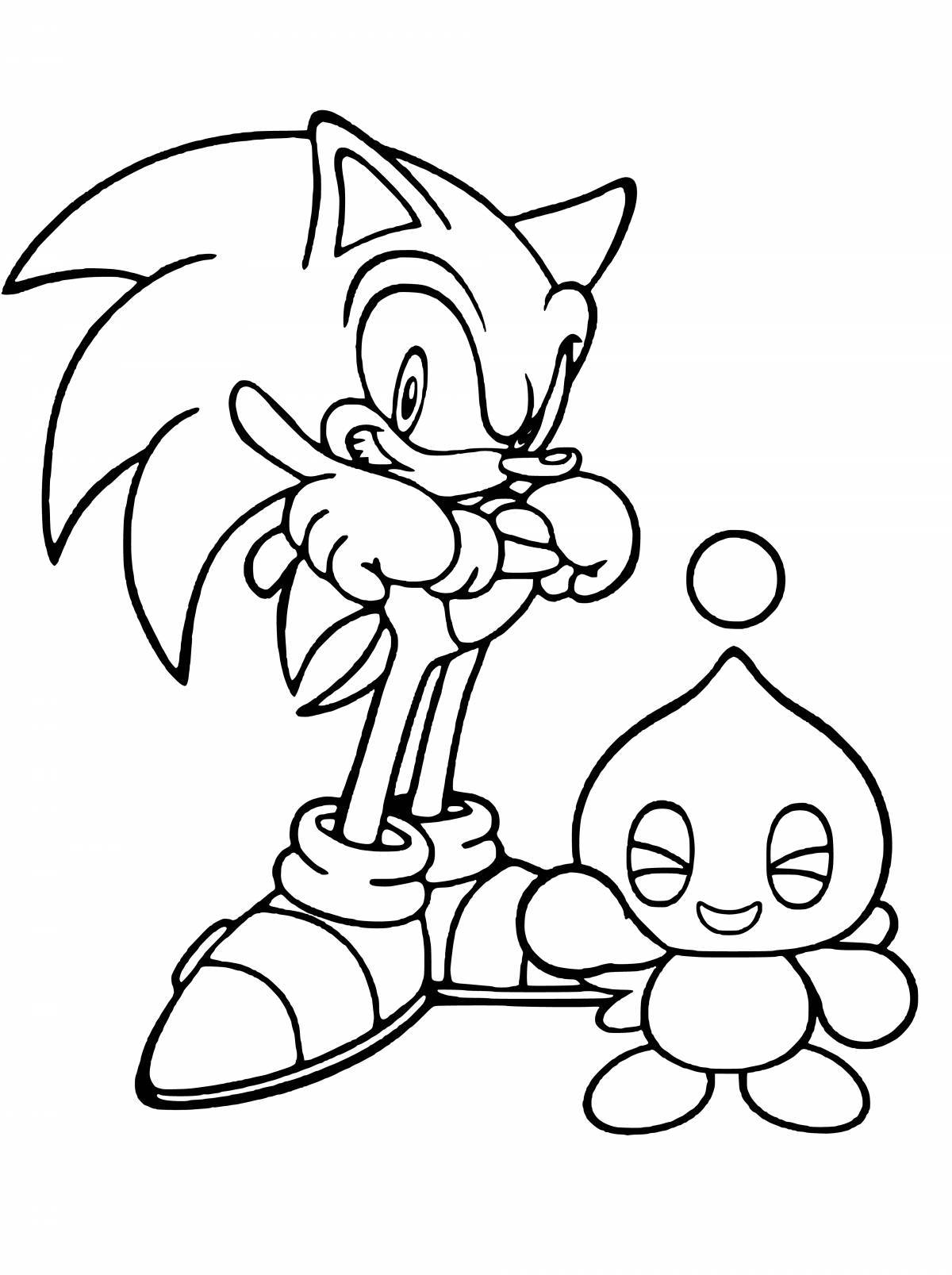 Sonic sparkling coloring book