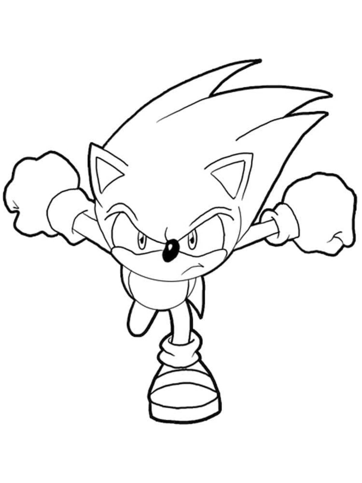 Animated sonic coloring page
