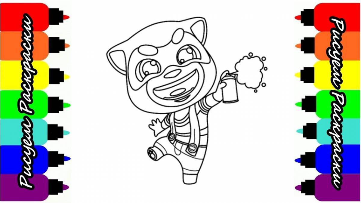 Colorful tom hero coloring page