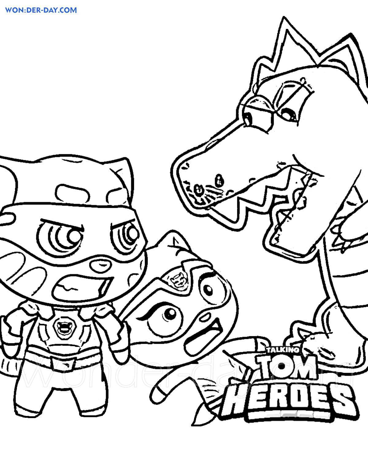 Tom's funny coloring page