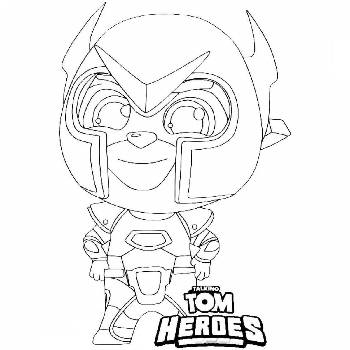 Charming tom hero coloring page