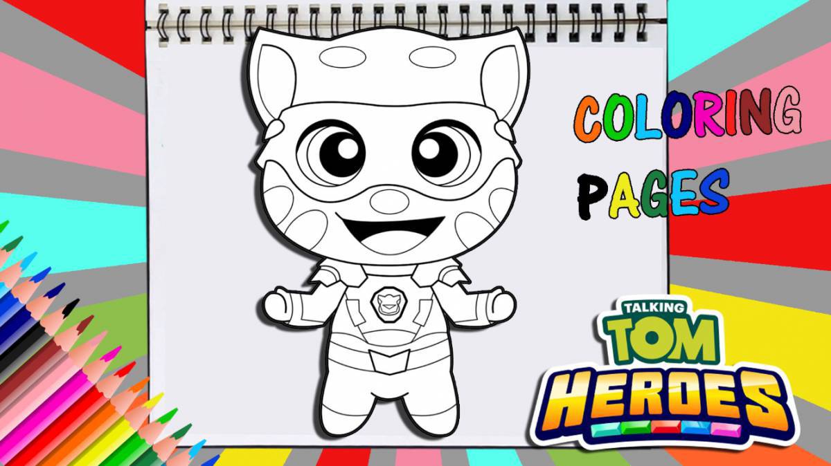 Tom's animated coloring page
