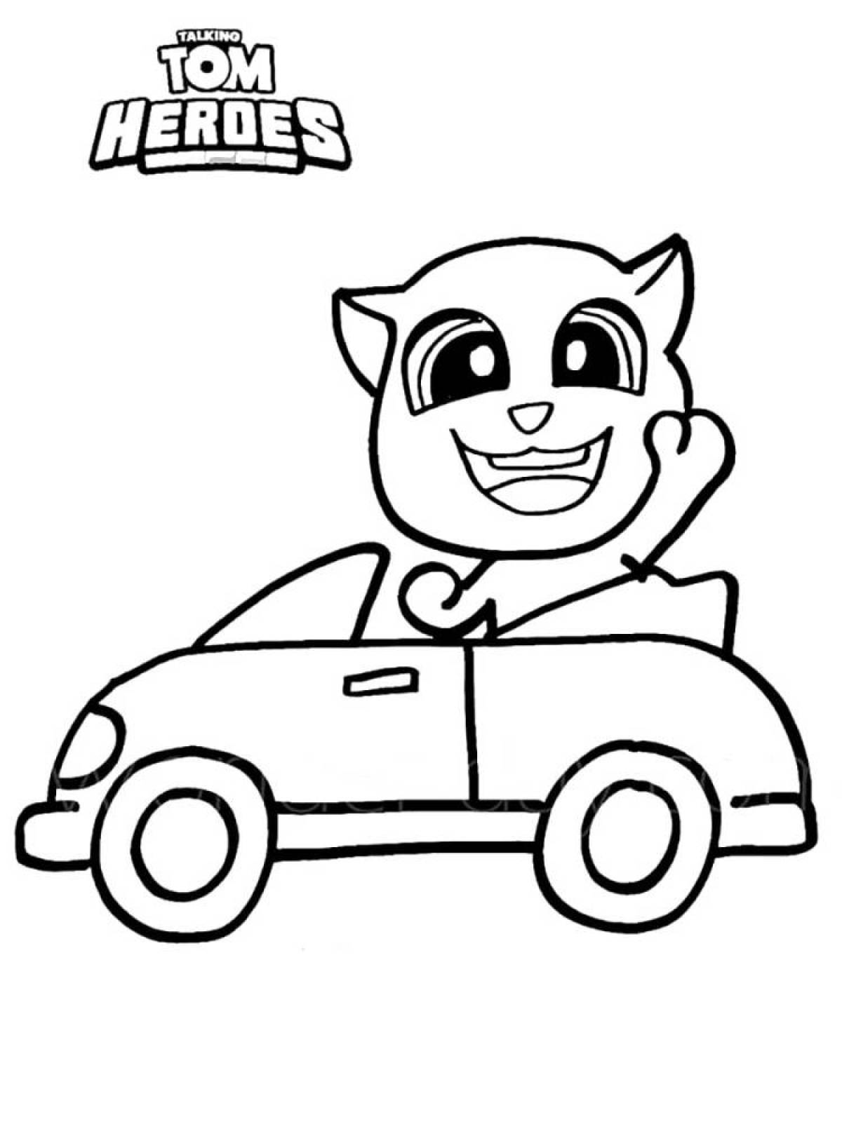 Fancy tom hero coloring