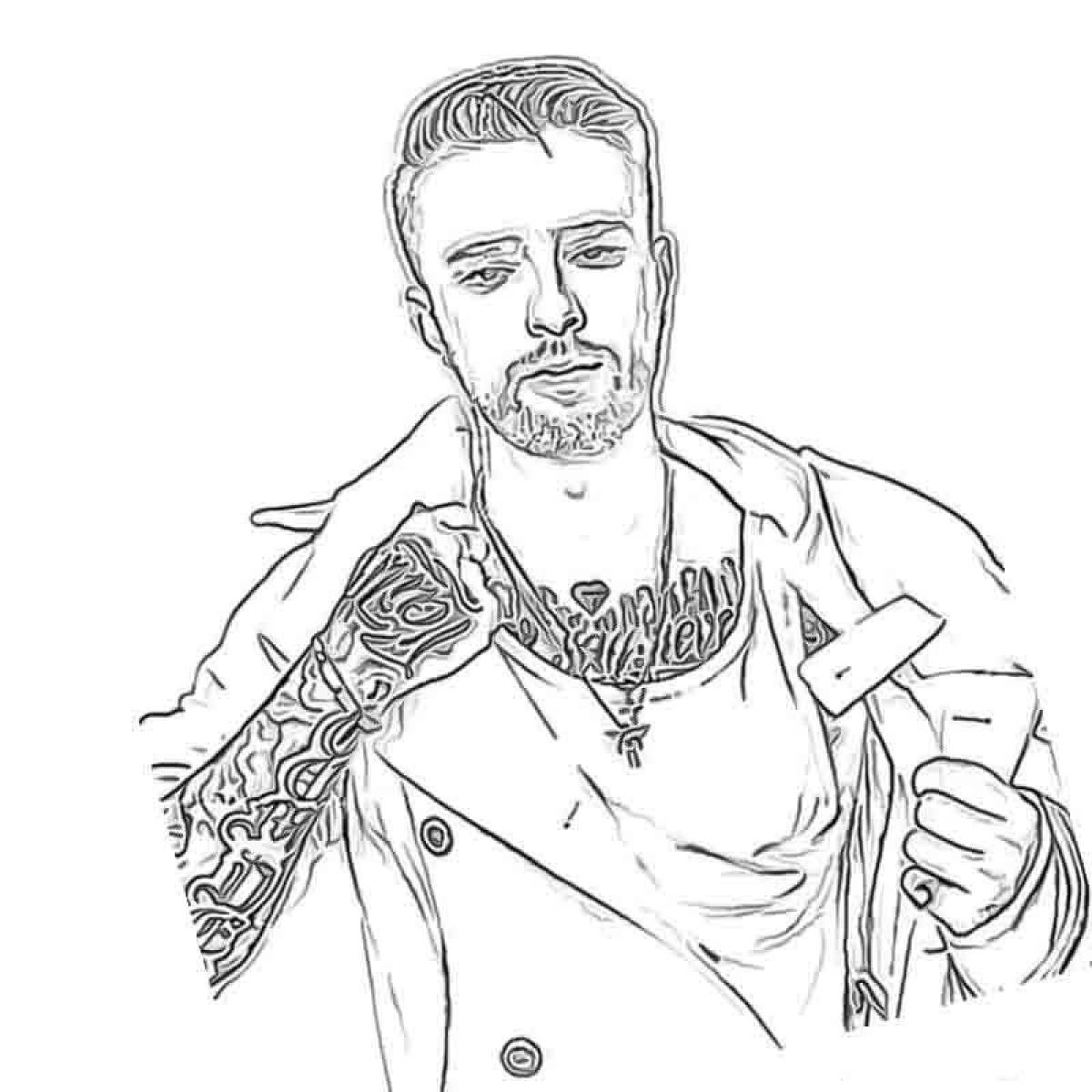 Coloring book charming egor creed