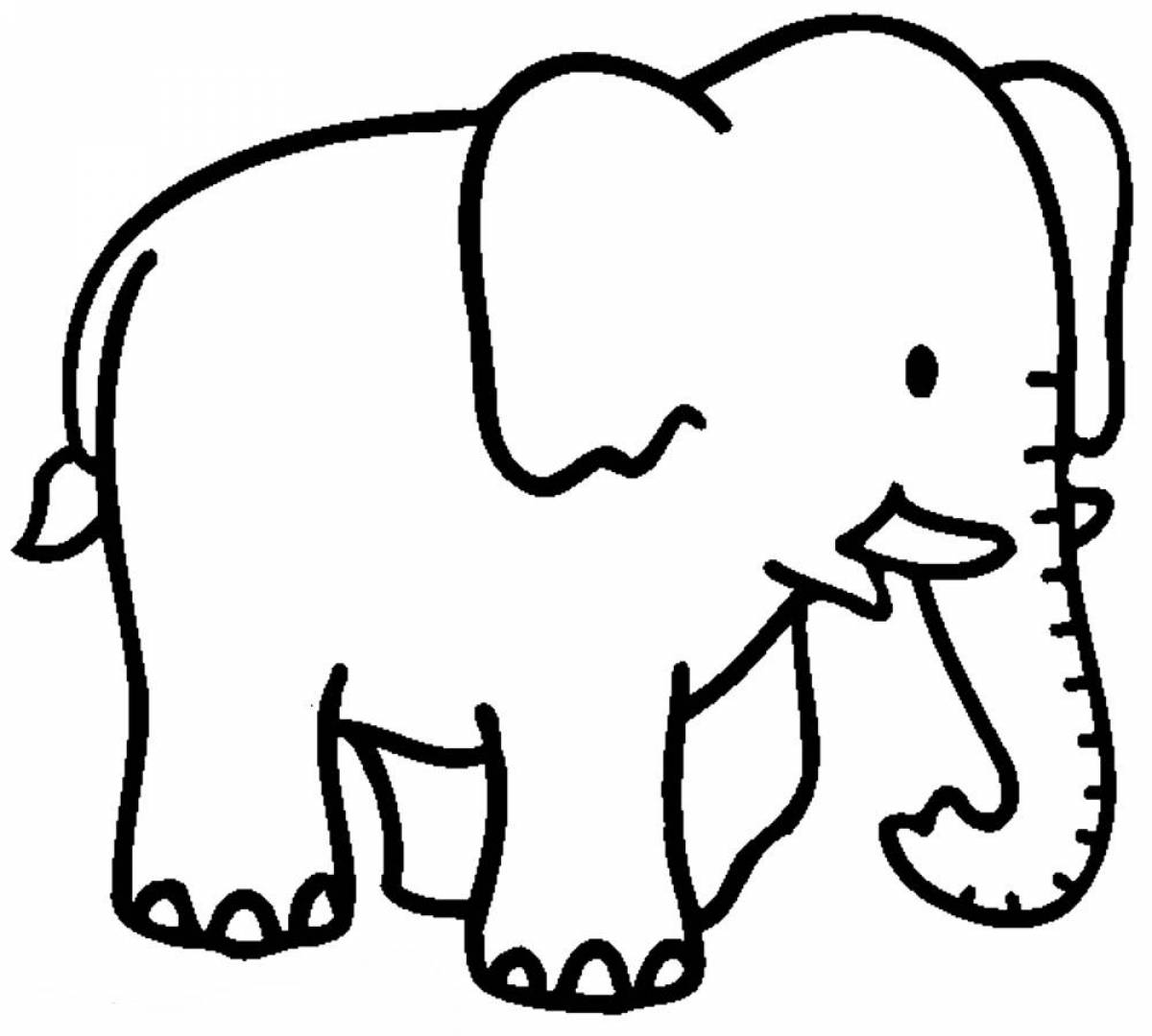 Shining baby elephant coloring book