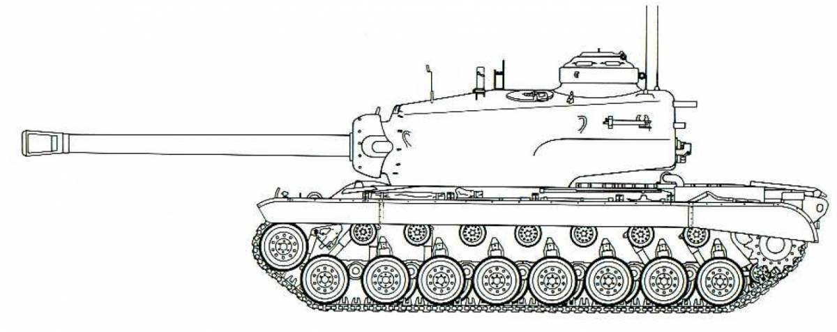 Coloring radiant tank t34
