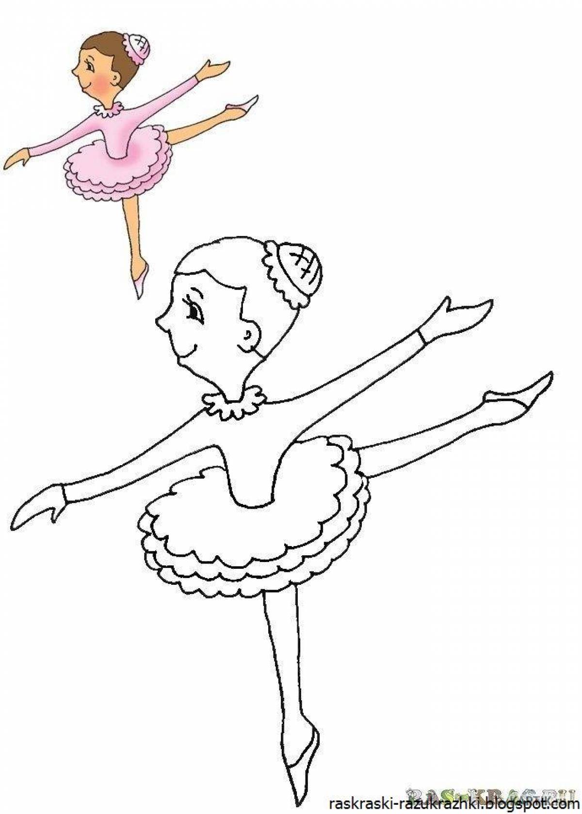 Charming ballerina coloring pages for kids