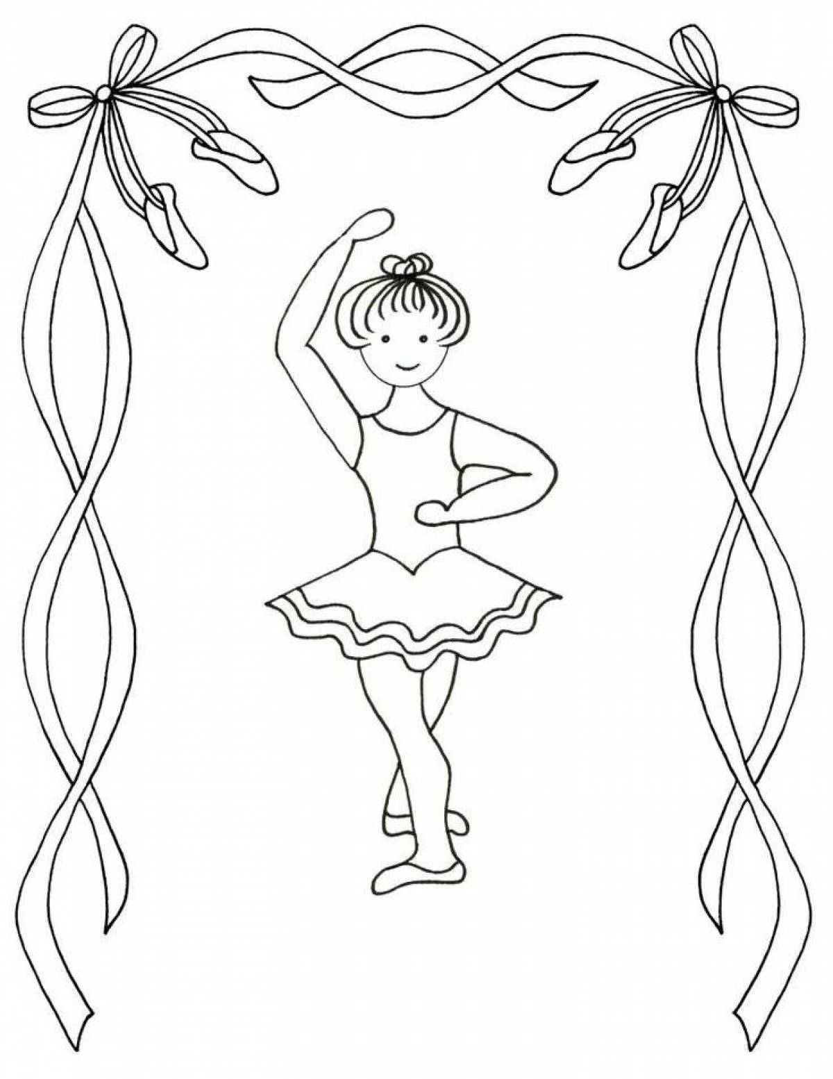 Adorable ballerina coloring pages for kids