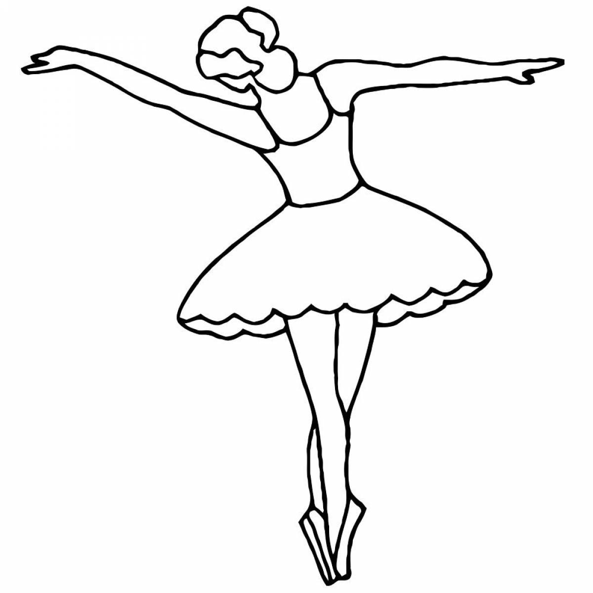 Colorful ballerina coloring pages for kids