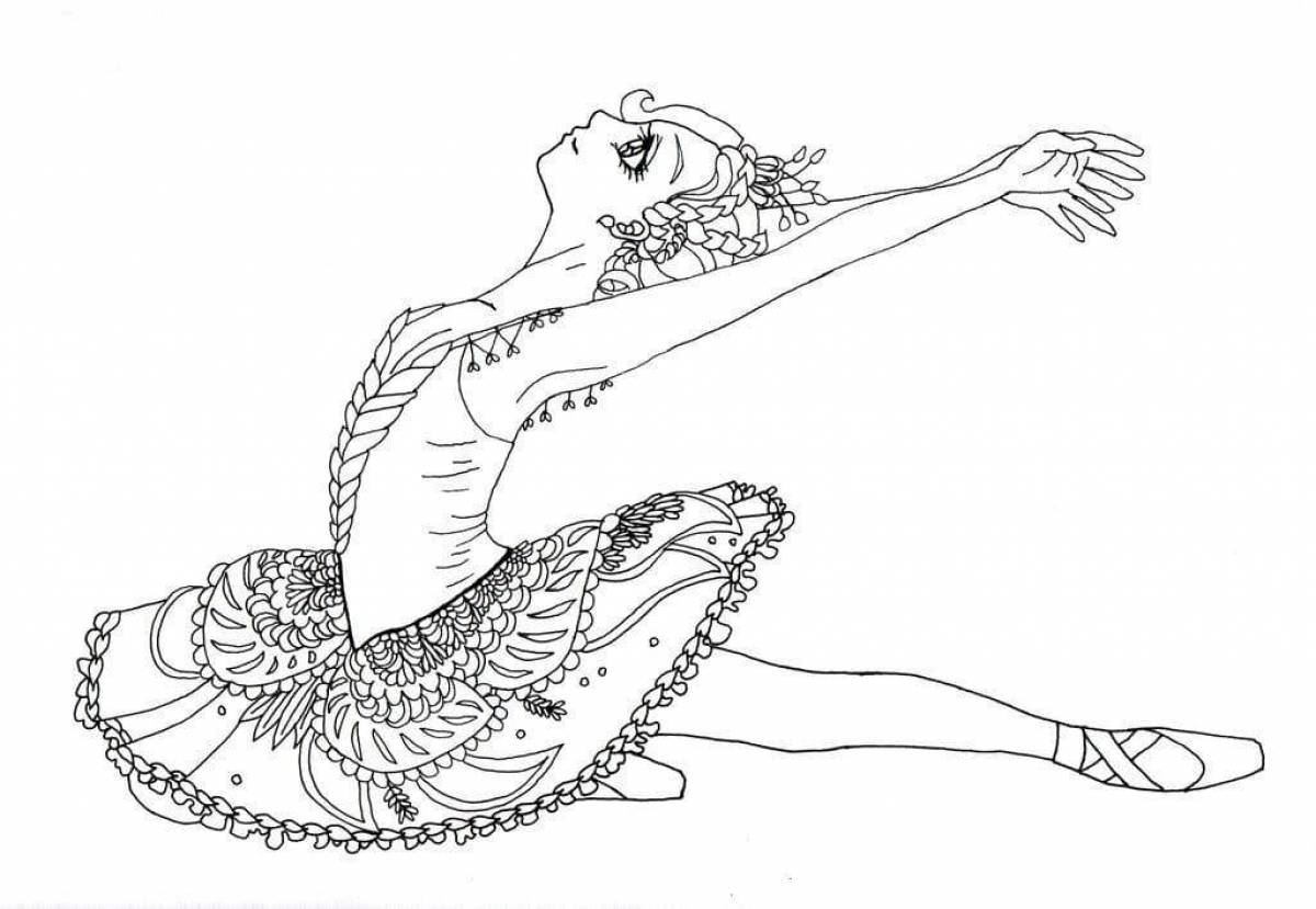 Joyful ballerina coloring book for kids