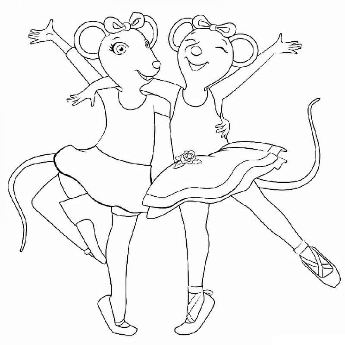 Festive ballerina coloring pages for kids