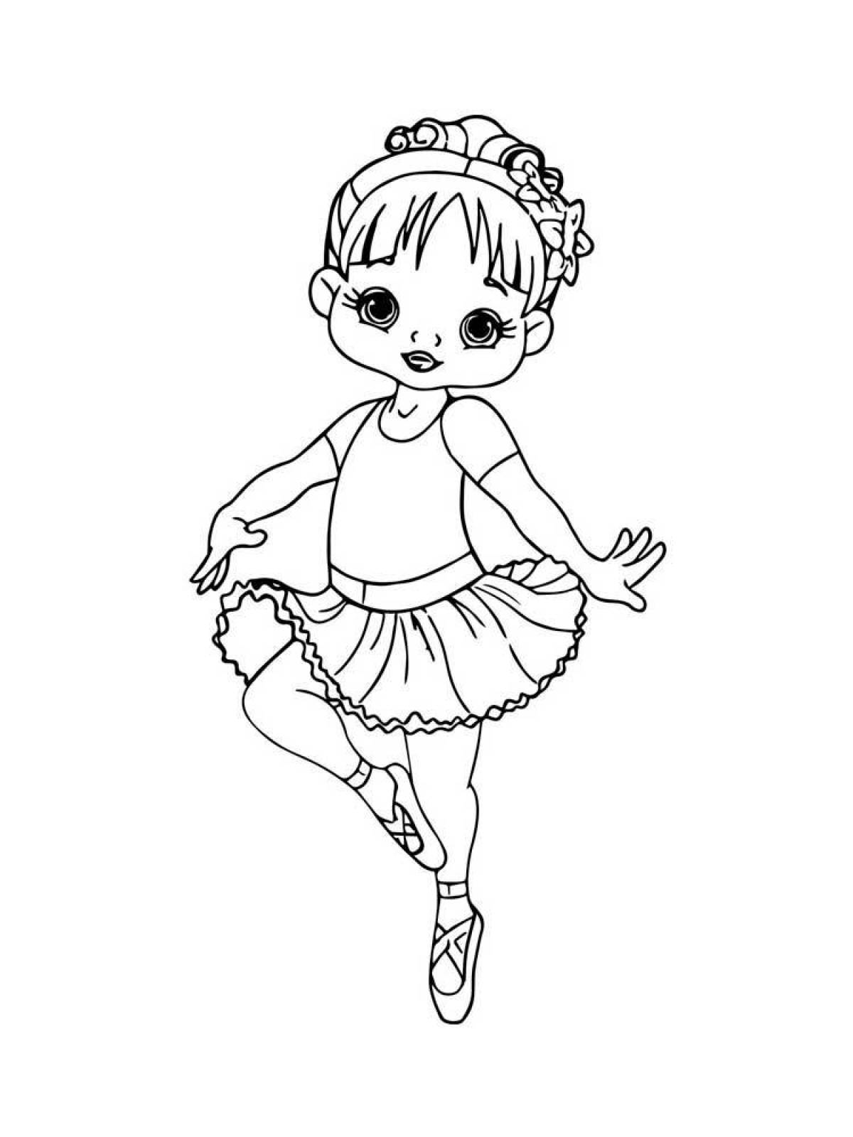 Sweet ballerina coloring book for kids