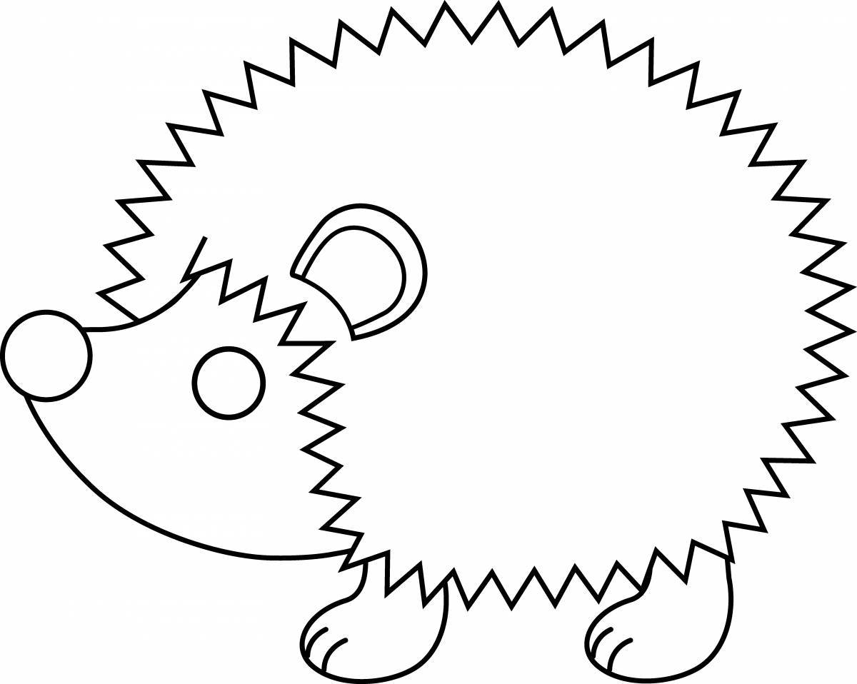 Fun coloring book hedgehog for kids